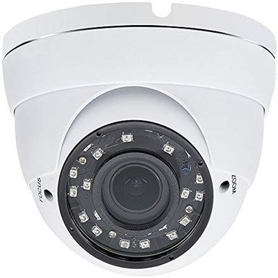 Evertech 1080p Hybrid AHD - TVI - CVI and Analog Weatherproof 2.8-12mm Adjustable Lens White Dome Security Surveillance Camera