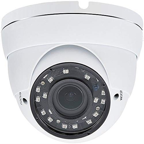 Evertech 1080p Hybrid AHD - TVI - CVI and Analog Weatherproof 2.8-12mm Adjustable Lens White Dome Security Surveillance Camera