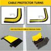 Kable Kontrol Atlas Heavy Duty Cable Protector - 22.5 Degree Right Turn - 5 Channel - CP9988 Compatible - Black & Yellow - Speed Bump and Wire Protector Turn for Indoor & Outdoor Use view 4