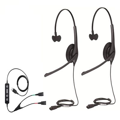 Softphone PC USB Training Bundle with Two (2) Biz 1500 Mono QD Headsets and USB Training Y-Cable