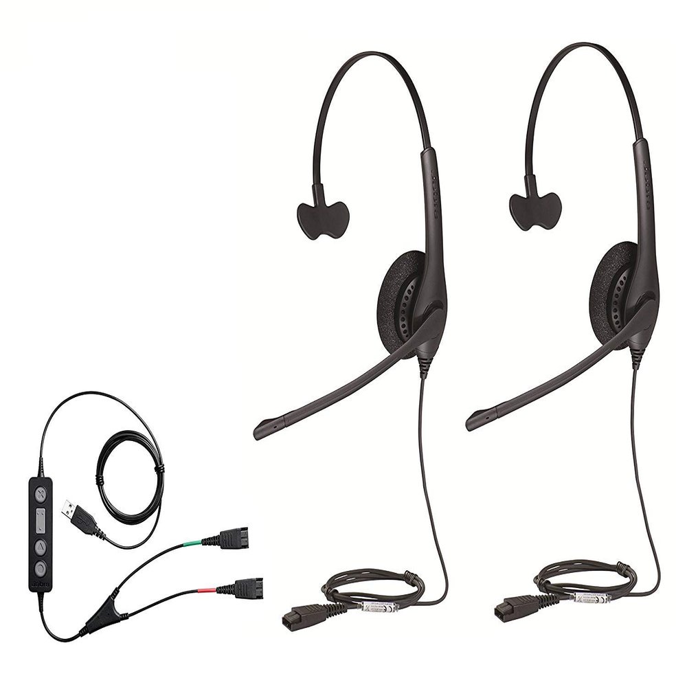 Softphone PC USB Training Bundle with Two (2) Biz 1500 Mono QD Headsets and USB Training Y-Cable