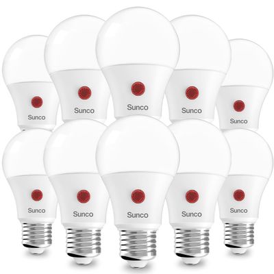 Sunco 10 Pack Dusk to Dawn LED Outdoor Light Bulb A19, Photocell Automatic for Exterior Lighting, 800 LM, 9W (60W Eqv.), 5000K Daylight, Auto On/Off Sensor, IP65 Rated UL