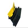 Kable Kontrol Atlas Heavy Duty Cable Protector - 45 Degree Right Turn - 2 Channel - CP9987 Compatible - Black & Yellow - Speed Bump and Wire Protector Turn for Indoor & Outdoor Use view 2