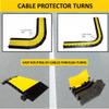 Kable Kontrol Atlas Heavy Duty Cable Protector - 45 Degree Right Turn - 2 Channel - CP9987 Compatible - Black & Yellow - Speed Bump and Wire Protector Turn for Indoor & Outdoor Use view 4