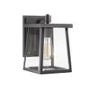 Chloe Gabriel Transitional 1 Light Textured Black Outdoor Wall Sconce 10" Tall view 2
