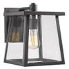 Chloe Gabriel Transitional 1 Light Textured Black Outdoor Wall Sconce 12" Tall view 1