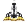 Chloe Lighting Belle Tiffany-Style 5 Light Mission Large Chandelier 27" Wide, Stained Glass view 1