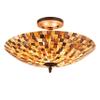 CHLOE Lighting Shelley Mosaic 2 Light Semi-Flush Ceiling Fixture 16" Shade view 1
