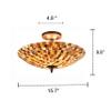 CHLOE Lighting Shelley Mosaic 2 Light Semi-Flush Ceiling Fixture 16" Shade view 3