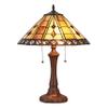 CHLOE Lighting GODWINE Tiffany-Style 2 Light GeometricTable Lamp 16" Shade view 4