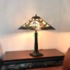 CHLOE Lighting Wylie Tiffany-Style 2 Light Mission Table Lamp 16" Shade view 3