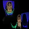 The Geeky Days Skull with Shield Design 3D Line Lamp LED Night Light Soccer Skull Tatto 3D Optical Illusion Light Novelty Party Decor Glowing LED USB Lamp view 3