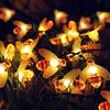 [2 Pack] Solar Powered String Lights, 30 Cute Honeybee LED Lights, 15FT 8 Modes Starry Lights, Waterproof IP65 Fairy Decorative Lights for Outdoor Gardens Homes Wedding Patio Party (Warm White) view 2