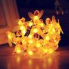 [2 Pack] Solar Powered String Lights, 30 Cute Honeybee LED Lights, 15FT 8 Modes Starry Lights, Waterproof IP65 Fairy Decorative Lights for Outdoor Gardens Homes Wedding Patio Party (Warm White) view 4
