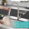AIMADI Contemporary Kitchen Sink Faucet,Single Handle Stainless Steel Kitchen Faucets with Pull Down Sprayer,Brushed Nickel view 2