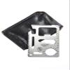 SE 11-Function Stainless Steel Survival Pocket Tool - Compact, Credit Card-Sized Multi-Tool with Leatherette Case - Ideal for Camping, Hiking, and Outdoor Activities- MT908-1 view 1