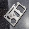 SE 11-Function Stainless Steel Survival Pocket Tool - Compact, Credit Card-Sized Multi-Tool with Leatherette Case - Ideal for Camping, Hiking, and Outdoor Activities- MT908-1 view 2