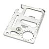 SE 11-Function Stainless Steel Survival Pocket Tool - Compact, Credit Card-Sized Multi-Tool with Leatherette Case - Ideal for Camping, Hiking, and Outdoor Activities- MT908-1 view 3
