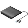 ROOFULL External CD/DVD Drive for Laptop, USB 3.0 & USB-C Portable CD/DVD-RW Player Reader Writer Burner, Optical Disc Drive for Windows 11/10 PC, Mac, MacBook & Linux Computer, Model ECD829-Y view 1