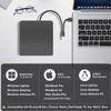 ROOFULL External CD/DVD Drive for Laptop, USB 3.0 & USB-C Portable CD/DVD-RW Player Reader Writer Burner, Optical Disc Drive for Windows 11/10 PC, Mac, MacBook & Linux Computer, Model ECD829-Y view 4