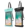 ProCase 2 Pack Waterproof Phone Pouch, Underwater Phone Case Up to 7", Dry Bag for iPhone 17 Air 16 15 14 13 Pro Plus Max, Galaxy S24 S23 S22 Ultra Pixel, Beach Essentials -Green & Black view 1