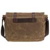 Waterproof Waxed Canvas 15" Macbook pro/ 15.6'' Laptop Messenger Bag Men Business Vintage shoulder bag/Briefcase view 2