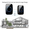 Wireless Doorbell, FullHouse Waterproof Door Bell Kit, Distinguish Front and Rear Doors, Over 1000 feet Range and 60 Chime, 5 Levels Volume and LED Flash, for Home Office Classroom view 2