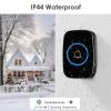 Wireless Doorbell, FullHouse Waterproof Door Bell Kit, Distinguish Front and Rear Doors, Over 1000 feet Range and 60 Chime, 5 Levels Volume and LED Flash, for Home Office Classroom view 3