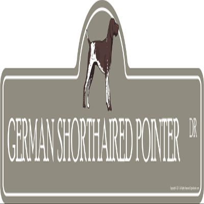 German Shorthaired Pointer Street Sign | Indoor/Outdoor | Dog Lover Funny Home Dcor for Garages, Living Rooms, Bedroom, Offices | SignMission Personalized Gift | 20" Wide