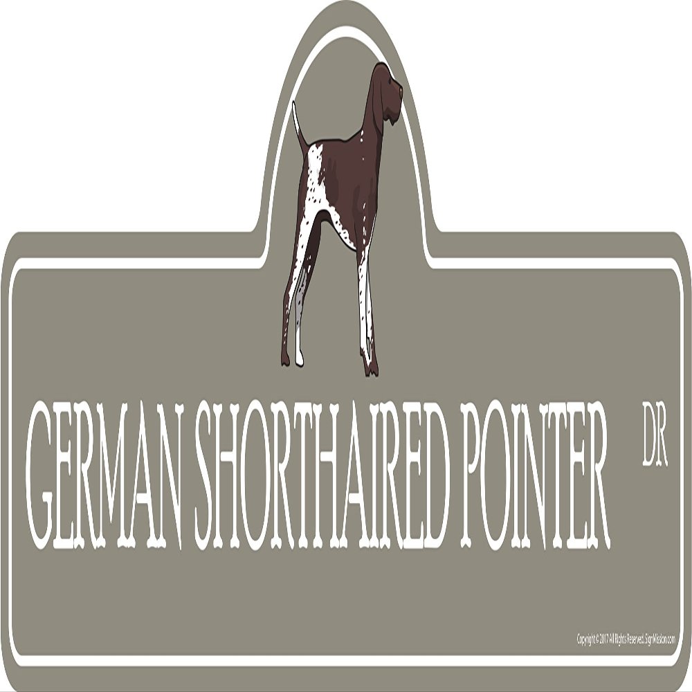 German Shorthaired Pointer Street Sign | Indoor/Outdoor | Dog Lover Funny Home Dcor for Garages, Living Rooms, Bedroom, Offices | SignMission Personalized Gift | 20" Wide