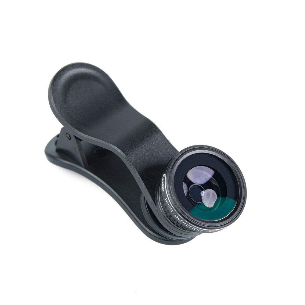Kenko Real PRO Multi-Coated Glass Real PRO 180 Degree Fisheye Clip Lens for Mobile Devices, Black (KRP-180FY)