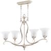 Quorum 6572-4-70 Leaf, Flower, Fruit Four Light Island Pendant from Flora Collection in White Finish, 37.50 inches view 1