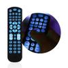 GE Backlit Universal Remote Control for Samsung, Vizio, LG, Sony, Sharp, Roku, Apple TV, RCA, Panasonic, Smart TV, Streaming Players, Blu-Ray, DVD, 4-Device, Black, 40081 Black, Backlit view 2