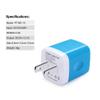 Charging Block, Wall Charger Sicodo 3-Pack Dual Port USB Home Travel Plug view 2