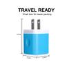 Charging Block, Wall Charger Sicodo 3-Pack Dual Port USB Home Travel Plug view 3