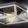 Urban Ambiance Luxury Industrial Chic Ceiling Fixture, Large Size: 6" H x 12" W, with Modern Farmhouse Style Elements, Charcoal Finish, UHP2121, Berkeley Collection view 4
