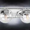 Urban Ambiance Luxury Modern Bathroom Vanity Light, Large Size: 6.75" H x 33" W, with Industrial Chic Style Elements, Polished Chrome Finish and Clear Shade, UHP2622, Costa Mesa Collection view 4