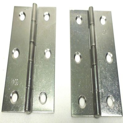 (2) Two Large Swing Hinges or Stay Hinges (Chromed)