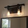 Urban Ambiance Luxury Modern Farmhouse Bathroom Vanity Light, Medium Size: 8.38" H x 14.875" W, with Industrial Chic Style Elements, Olde Bronze Finish, UHP2452, Bristol Collection view 1