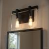Urban Ambiance Luxury Modern Farmhouse Bathroom Vanity Light, Medium Size: 8.38" H x 14.875" W, with Industrial Chic Style Elements, Olde Bronze Finish, UHP2452, Bristol Collection view 2