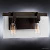 Urban Ambiance Luxury Modern Farmhouse Bathroom Vanity Light, Medium Size: 8.38" H x 14.875" W, with Industrial Chic Style Elements, Olde Bronze Finish, UHP2452, Bristol Collection view 3