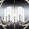 Urban Ambiance Luxury Mediterranean Chandelier, Large Size: 27.875" H x 33.75" W, with Contemporary Style Elements, Polished Nickel Finish and Clear Shade, UHP2350, Baton Rouge Collection view 4