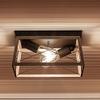 Urban Ambiance Luxury Industrial Chic Ceiling Fixture, Large Size: 6" H x 12" W, with Modern Farmhouse Style Elements, Olde Bronze Finish, UHP2120, Berkeley Collection view 1