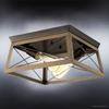 Urban Ambiance Luxury Industrial Chic Ceiling Fixture, Large Size: 6" H x 12" W, with Modern Farmhouse Style Elements, Olde Bronze Finish, UHP2120, Berkeley Collection view 3