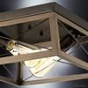 Urban Ambiance Luxury Industrial Chic Ceiling Fixture, Large Size: 6" H x 12" W, with Modern Farmhouse Style Elements, Olde Bronze Finish, UHP2120, Berkeley Collection view 4