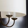 Urban Ambiance Luxury Transitional Chandelier, Medium Size: 21.125" H x 21.625" W, with Provencial Style Elements, Olde Bronze Finish and White Textured Shade, UHP2281, Aurora Collection view 4