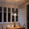 Urban Ambiance Luxury Modern Farmhouse Pendant Light, Medium Size: 13.75" H x 22.75" W, with Industrial Chic Style Elements, Olde Bronze Finish and Clear Shade, UHP2444, Bristol Collection view 2