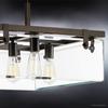 Urban Ambiance Luxury Modern Farmhouse Pendant Light, Medium Size: 13.75" H x 22.75" W, with Industrial Chic Style Elements, Olde Bronze Finish and Clear Shade, UHP2444, Bristol Collection view 4