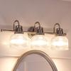 Urban Ambiance Luxury Industrial Chic Bathroom Vanity Light, Large Size: 8.75" H x 26.25" W, with Modern Famrhouse Style Elements, Aged Nickel Finish, UHP2045, Harlow Collection view 1