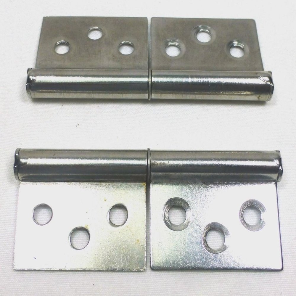 (2) Two Small Slip Off Hinges or Take Apart Hinges (Chromed)